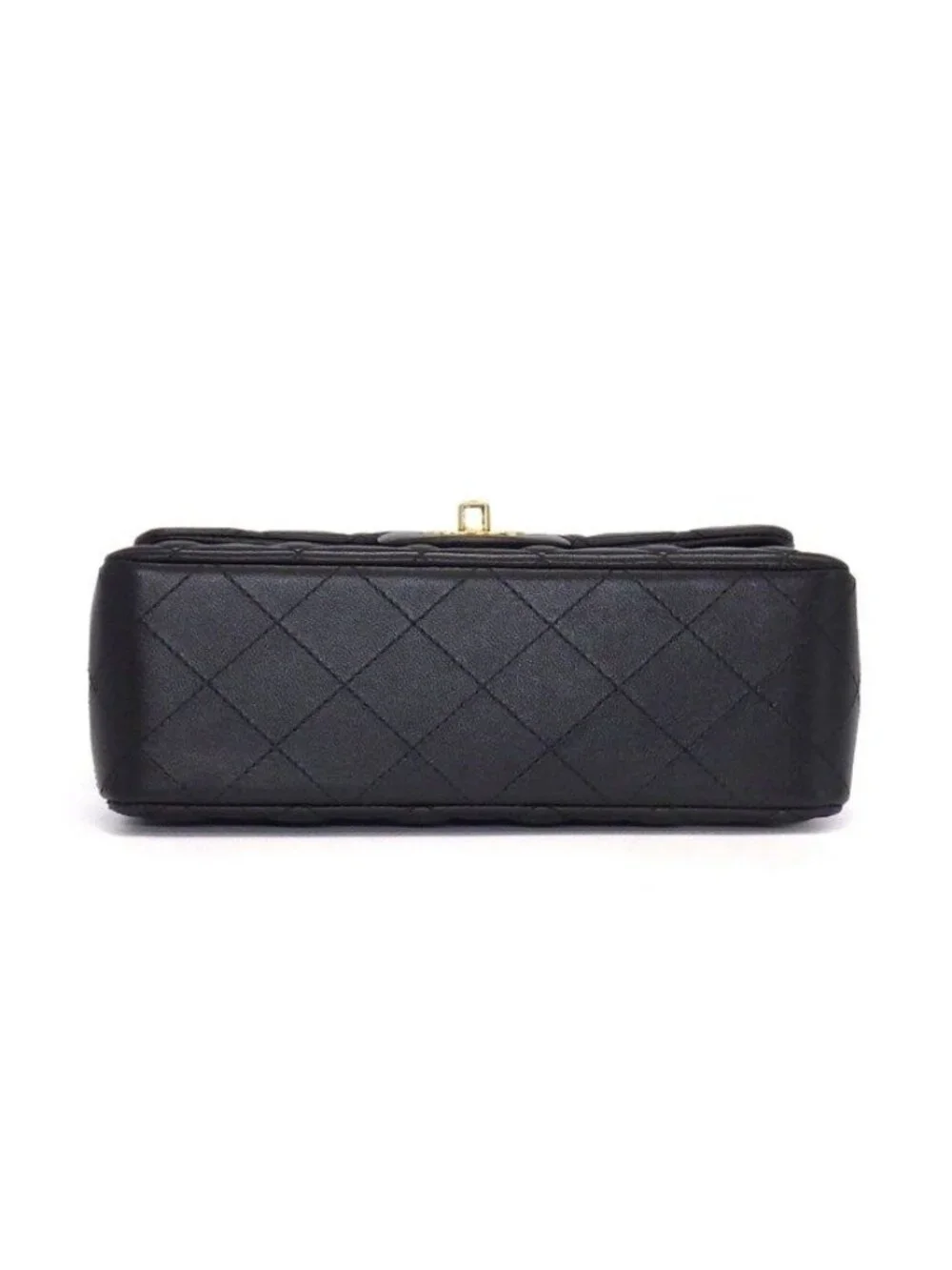 Chanel Shoulder Bag Quilted 20 Mini Classic Black Bordeaux Lambskin